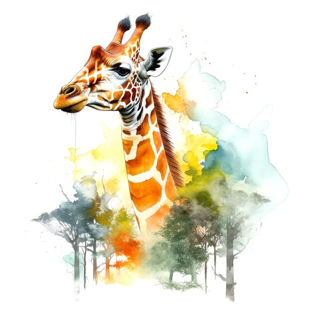 Foto illustrazione di giraffa