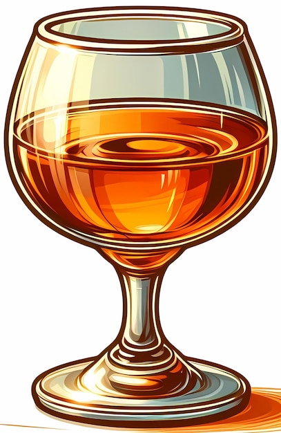 Иллюстрация стакана коньяка