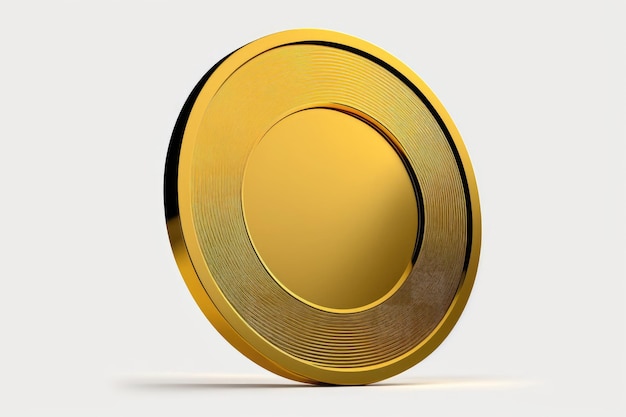 Illustration of a gold coin on a white backdrop