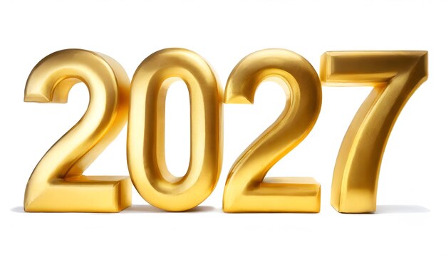 Illustration of gold numbers 2027