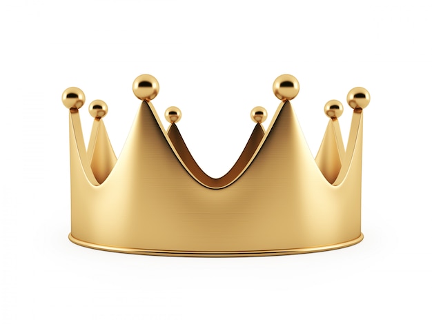 illustration golden crown isolated on a white