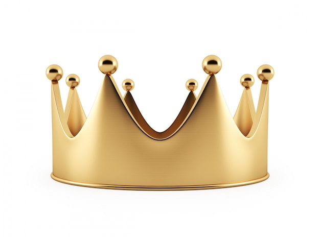 Illustration golden crown isolated on a white