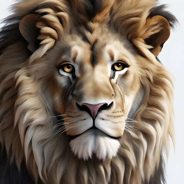 illustration of gorgeous Lion ai generative