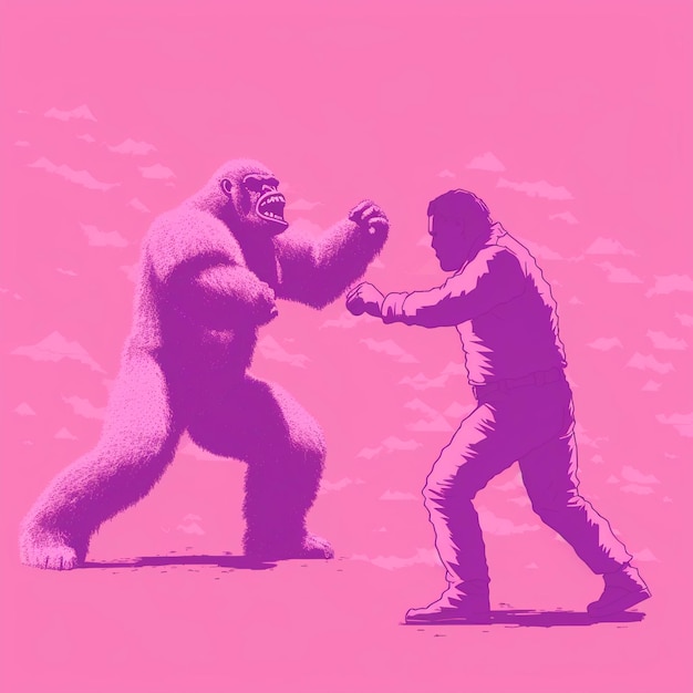 Photo illustration of gorilla