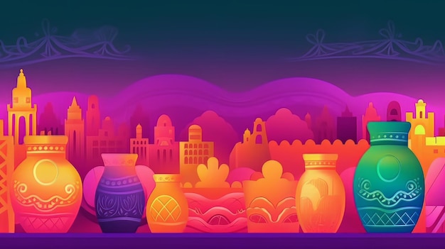 Illustration gradient background for cinco de mayo celebration