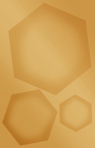 Illustration of gradient orange red 3D various sized hexagon shape pattern