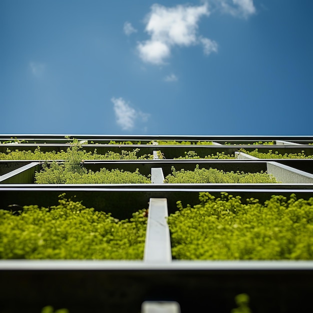 illustration of The greening design of the roof platform