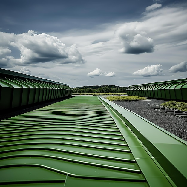 illustration of The greening design of the roof platform