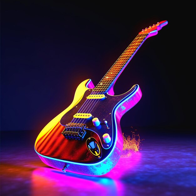 Photo illustration of guitar