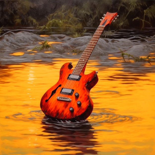 Illustration of guitar