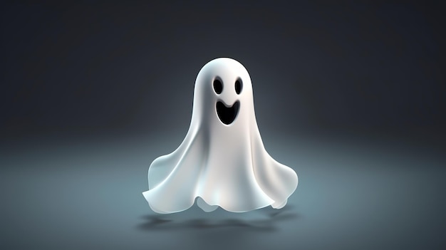 Illustration of Halloween ghost Generative Ai
