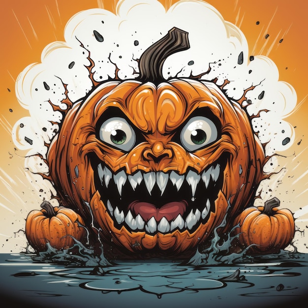 Illustration Halloween Pumpkin art design