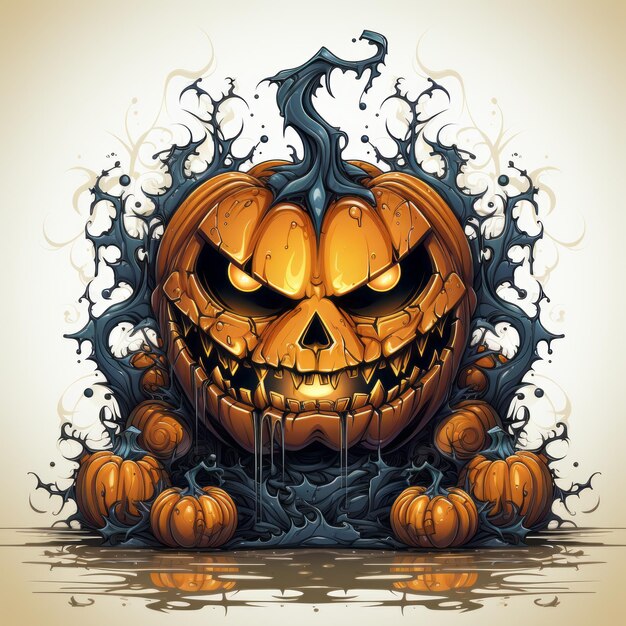 Illustration Halloween Pumpkin art design