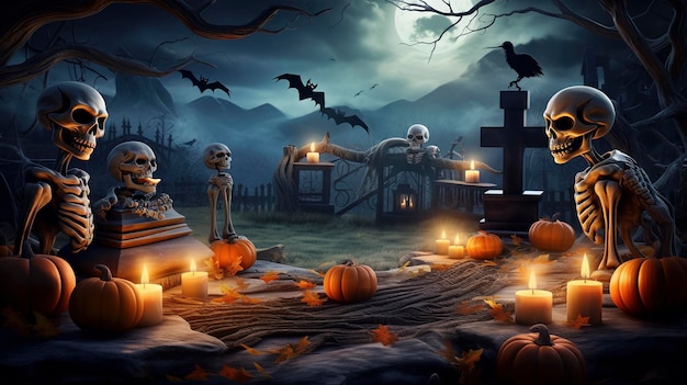 illustration of a Halloween themed