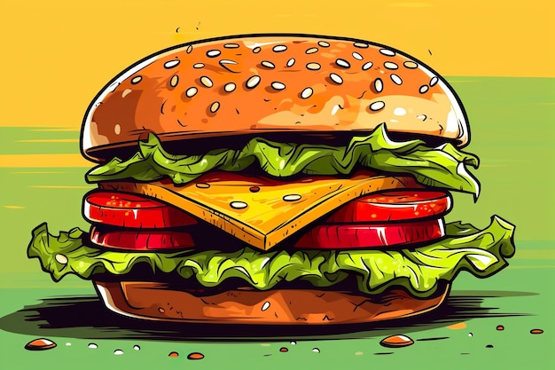 illustration of a hamburger