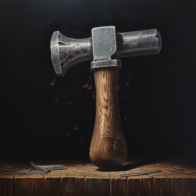 Photo illustration of hammer