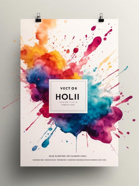 illustration of Happy Holi Festival of Colors with white Background for posterflyercardinvitation