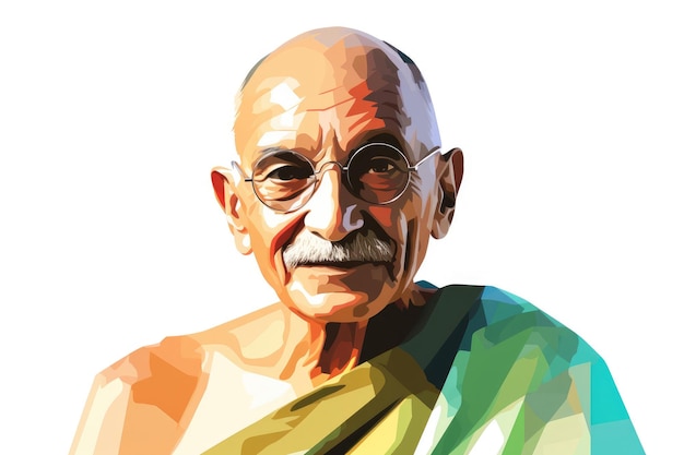 Illustration of Happy Jayanti Mahatma gandhi