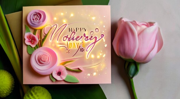 Illustration Of Happy Mothers Day Background