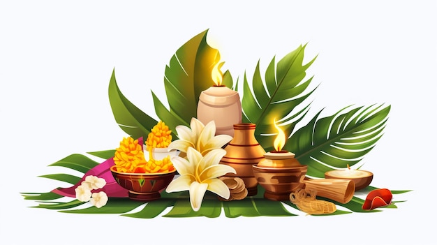 illustration of Happy Pongal Holiday Harvest Festival of Tamil Nadu South India greeting background