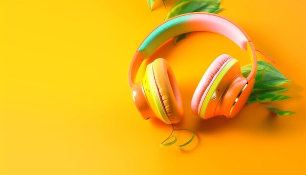 Photo illustration of headphones