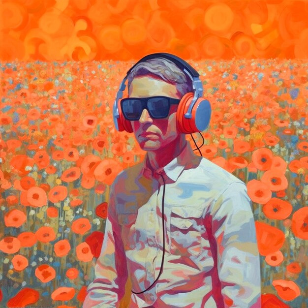 Photo illustration of headphones