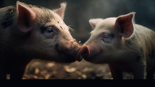 돼지  의 그림