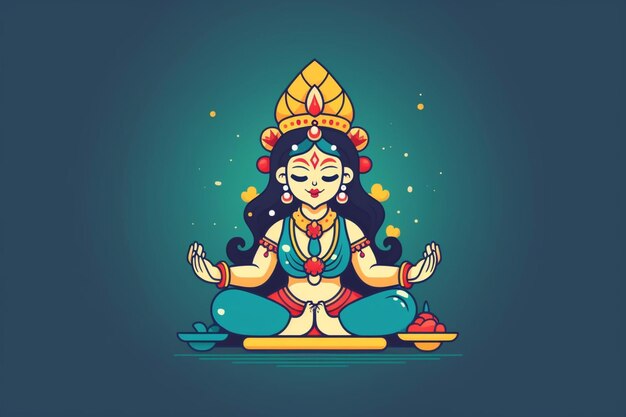 Illustration of a hindu goddess