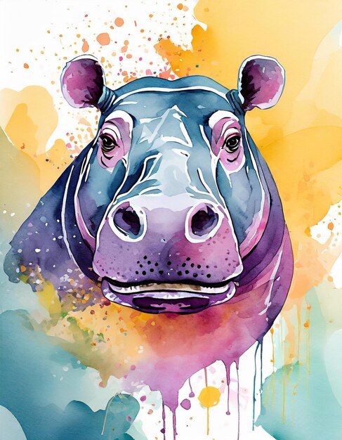 Photo illustration of hippopotamus