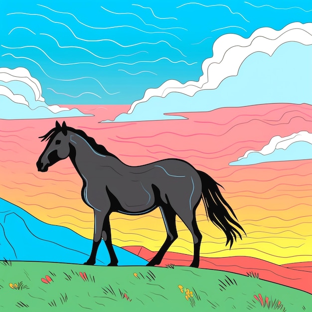 illustration of horse