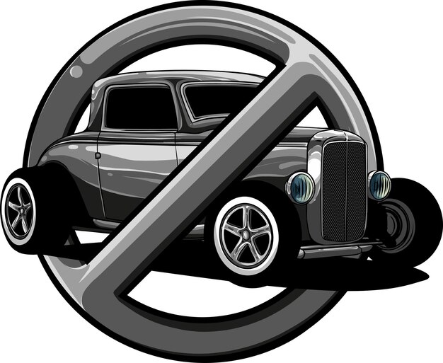 illustration of hot rod car prohibition