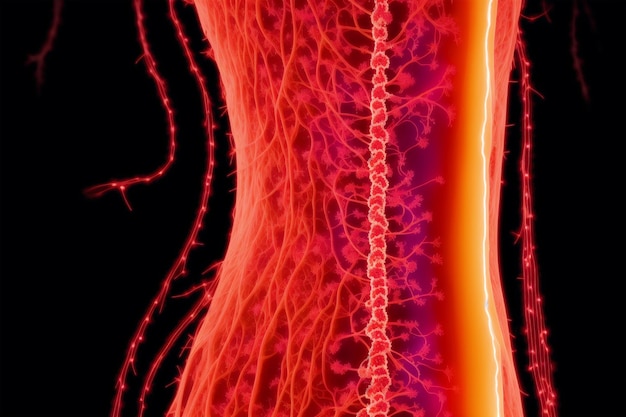 Illustration of human brain and nervous system Exploring the Neurons and Central Nervous System