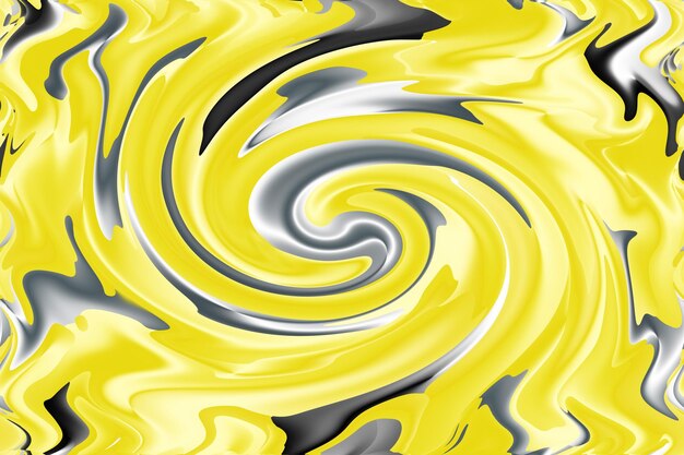 Photo illustration of illuminating yellow and metallic gray artistic bursting pattern