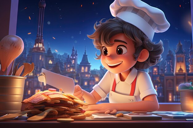 Premium AI Image  illustration of Imagine a future where recipes come to life transforming 