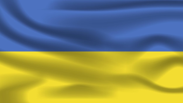 illustration independence nation symbol icon realistic waving flag 3d colorful country of ukraine