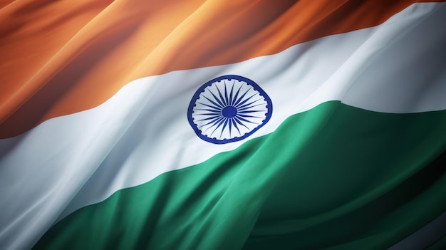 Illustration of India flag closeup