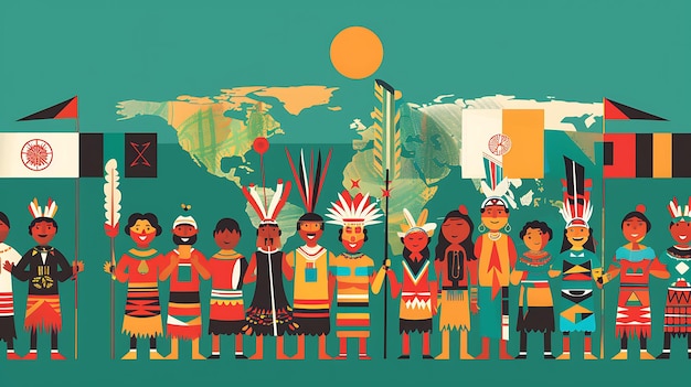 Illustration of indigenous peoples Africa Celebrating the Culture and Heritage of Indigenous Peoples