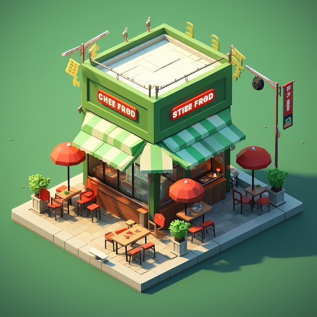 illustration of indonesian Fried Chicken Food restaurant container