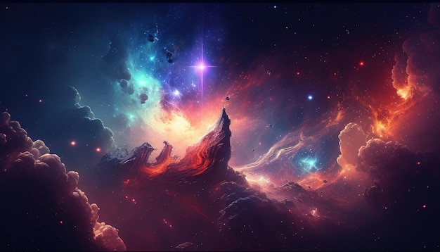 An illustration of the infinite universe stars and galaxies cosmic wonders in deep space that inspire awe