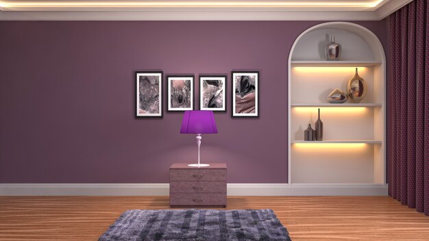 Photo illustration of the interior room design