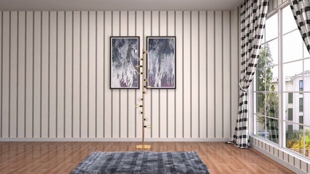 Illustration of the interior room design