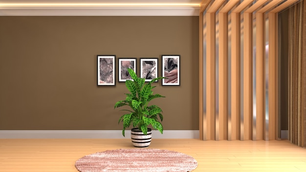 Illustration of the interior room design