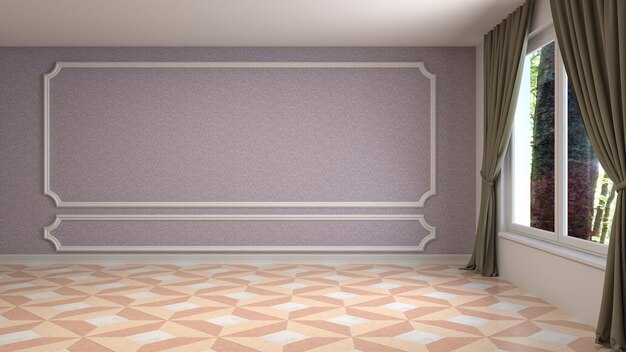 Illustration of the interior room design