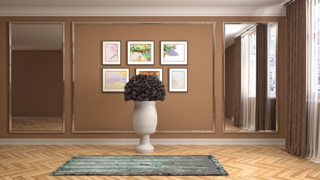 Illustration of the interior room design