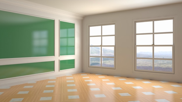 illustration of the interior room design