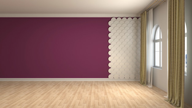 Illustration of the interior room design