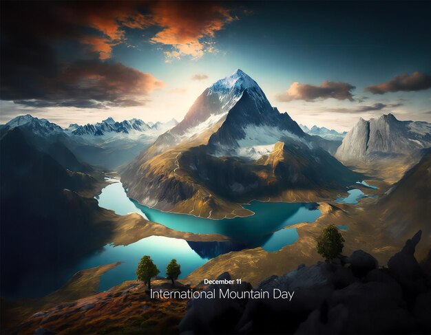 Photo illustration of international mountain day