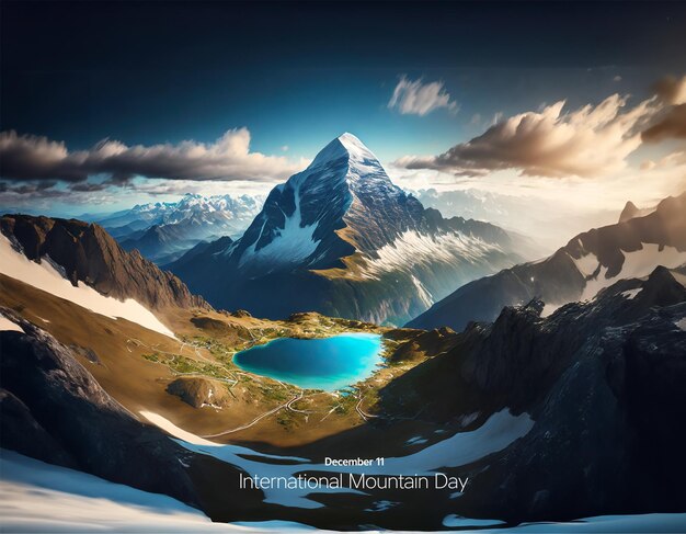 Photo illustration of international mountain day