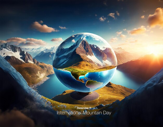 Photo illustration of international mountain day