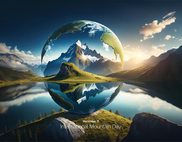 Photo illustration of international mountain day